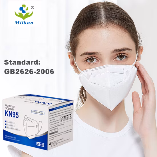 CE En149 5-fach FFP2 Filterung halbfarbige Maske KN95 Maske Earloop