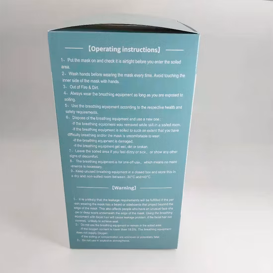 Nmsafety 3-lagige En149 FFP2-Kopfschleifen-Cup-Filter-Halbmasken